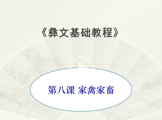 滇南彝语文第八课：家禽家畜（视频）